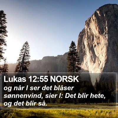 Lukas 12:55 NORSK Bible Verse Image