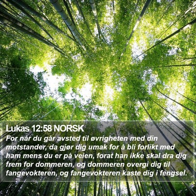 Lukas 12:58 NORSK Bible Verse Image