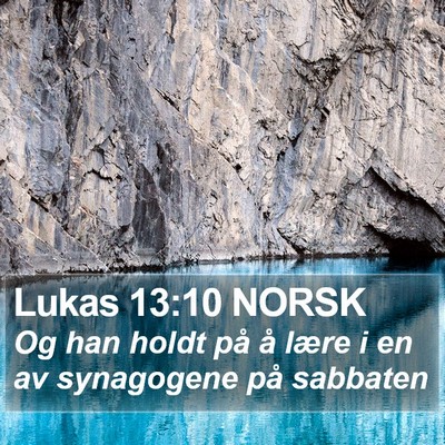 Lukas 13:10 NORSK Bible Verse Image