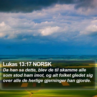 Lukas 13:17 NORSK Bible Verse Image