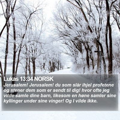 Lukas 13:34 NORSK Bible Verse Image