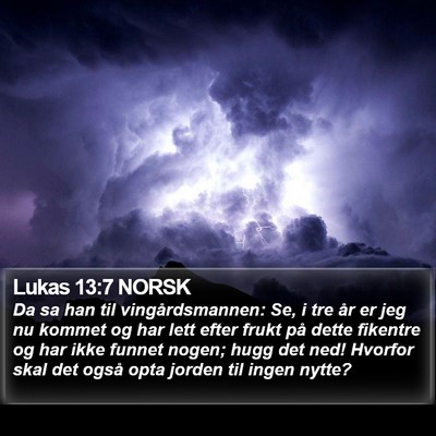 Lukas 13:7 NORSK Bible Verse Image