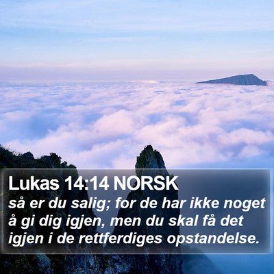 Lukas 14:14 NORSK Bible Verse Image