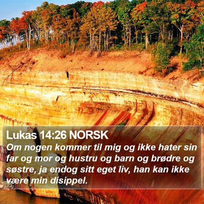 Lukas 14:26 NORSK Bible Verse Image