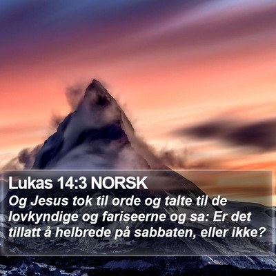 Lukas 14:3 NORSK Bible Verse Image
