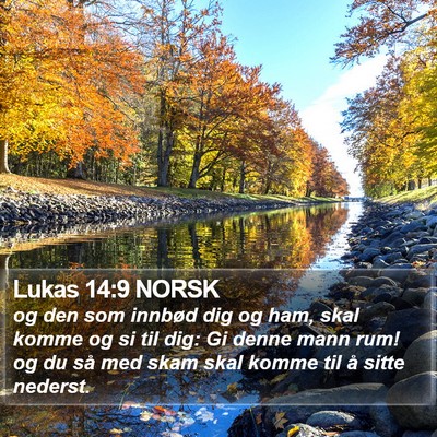Lukas 14:9 NORSK Bible Verse Image
