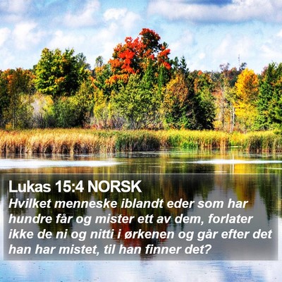 Lukas 15:4 NORSK Bible Verse Image
