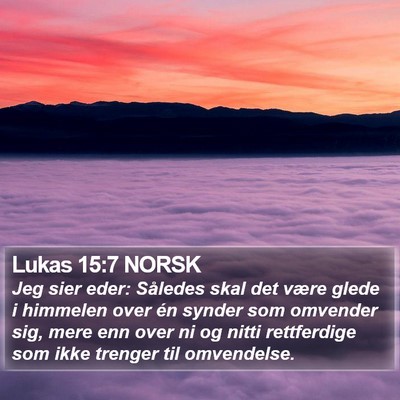 Lukas 15:7 NORSK Bible Verse Image