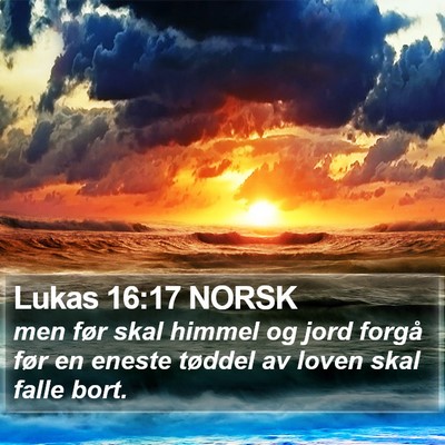 Lukas 16:17 NORSK Bible Verse Image