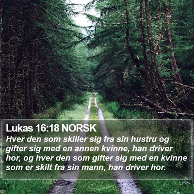 Lukas 16:18 NORSK Bible Verse Image
