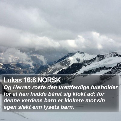 Lukas 16:8 NORSK Bible Verse Image