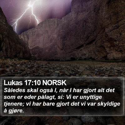 Lukas 17:10 NORSK Bible Verse Image