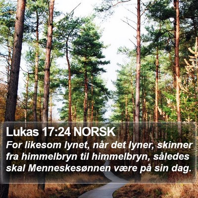Lukas 17:24 NORSK Bible Verse Image