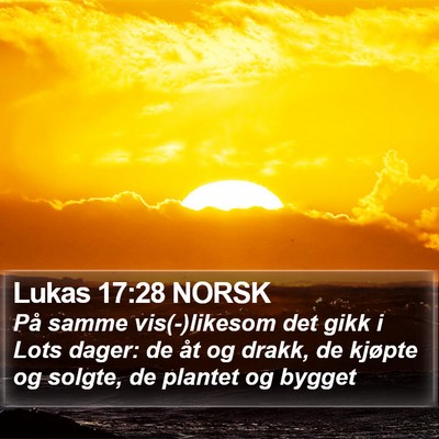 Lukas 17:28 NORSK Bible Verse Image