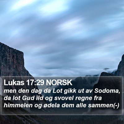 Lukas 17:29 NORSK Bible Verse Image