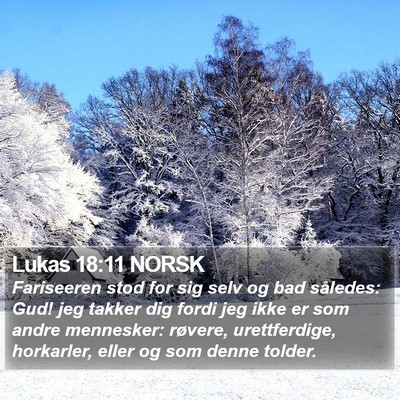 Lukas 18:11 NORSK Bible Verse Image