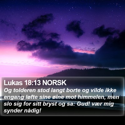 Lukas 18:13 NORSK Bible Verse Image