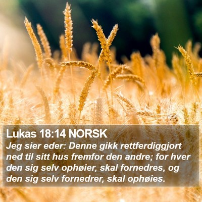 Lukas 18:14 NORSK Bible Verse Image