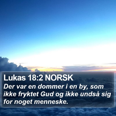 Lukas 18:2 NORSK Bible Verse Image