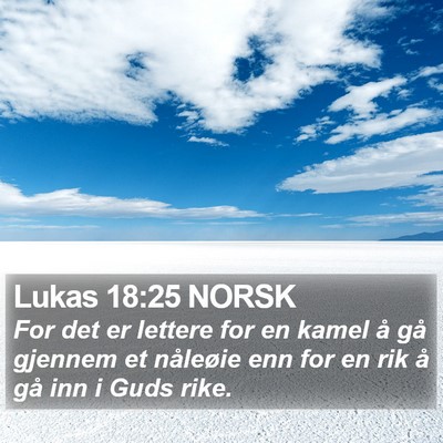 Lukas 18:25 NORSK Bible Verse Image