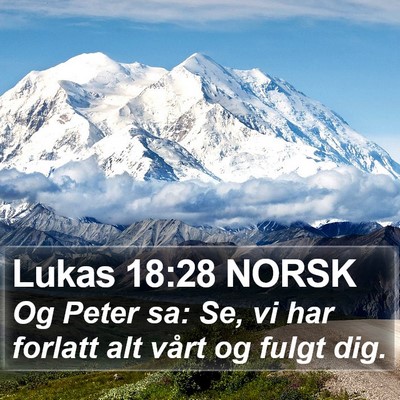 Lukas 18:28 NORSK Bible Verse Image