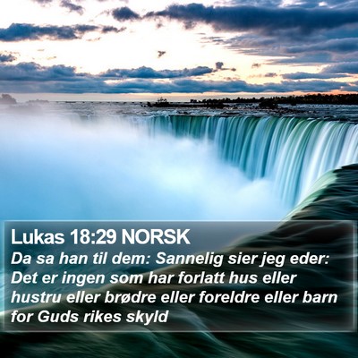 Lukas 18:29 NORSK Bible Verse Image