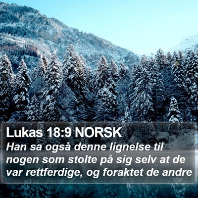 Lukas 18:9 NORSK Bible Verse Image