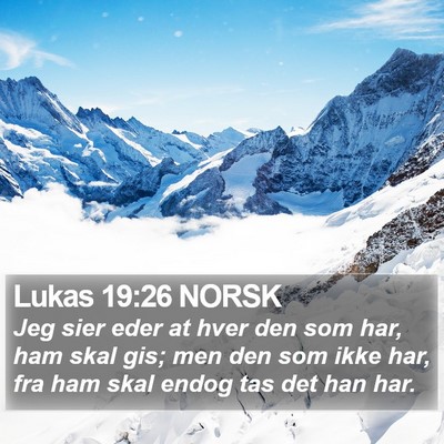 Lukas 19:26 NORSK Bible Verse Image