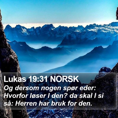 Lukas 19:31 NORSK Bible Verse Image