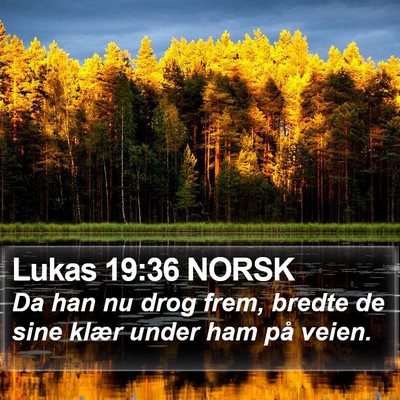 Lukas 19:36 NORSK Bible Verse Image