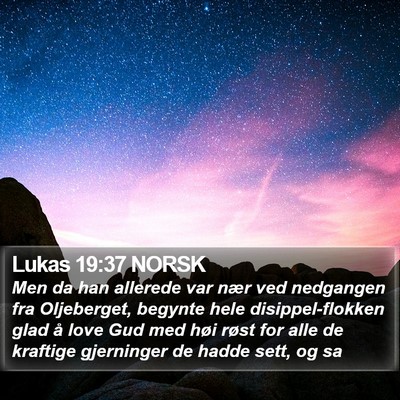 Lukas 19:37 NORSK Bible Verse Image