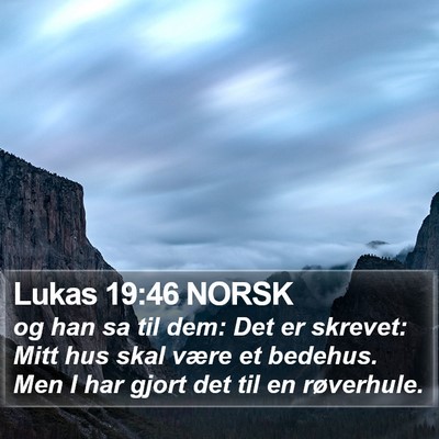 Lukas 19:46 NORSK Bible Verse Image