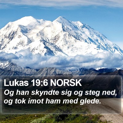 Lukas 19:6 NORSK Bible Verse Image