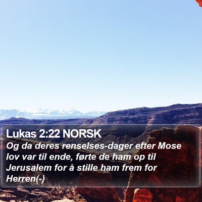 Lukas 2:22 NORSK Bible Verse Image