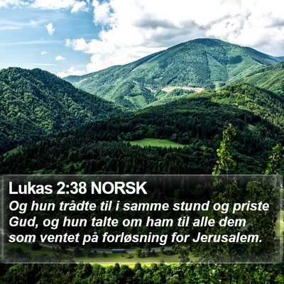 Lukas 2:38 NORSK Bible Verse Image