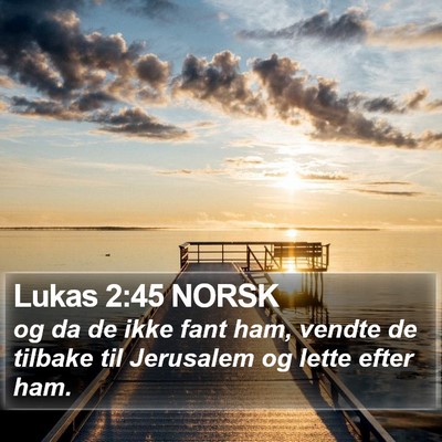 Lukas 2:45 NORSK Bible Verse Image