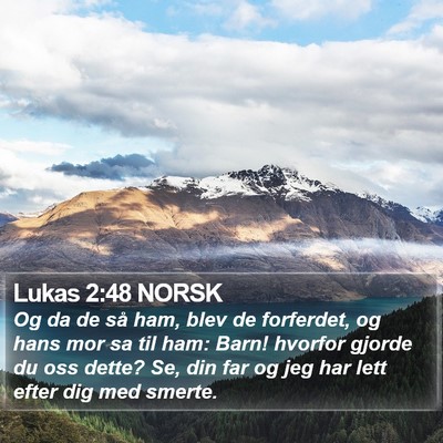 Lukas 2:48 NORSK Bible Verse Image