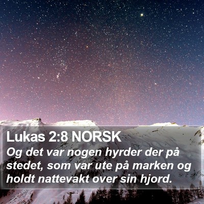 Lukas 2:8 NORSK Bible Verse Image