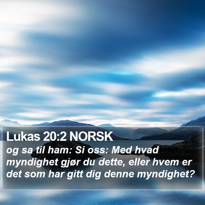 Lukas 20:2 NORSK Bible Verse Image