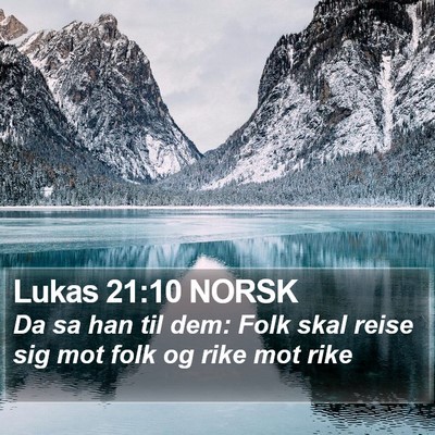Lukas 21:10 NORSK Bible Verse Image