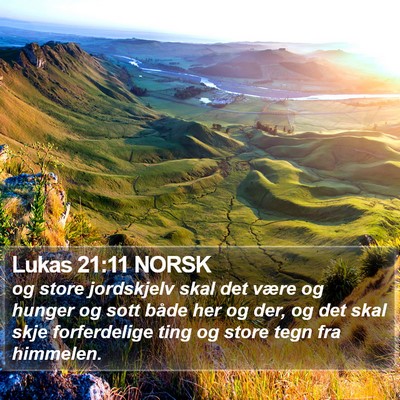Lukas 21:11 NORSK Bible Verse Image