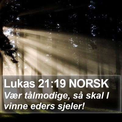 Lukas 21:19 NORSK Bible Verse Image