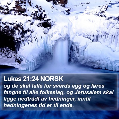 Lukas 21:24 NORSK Bible Verse Image