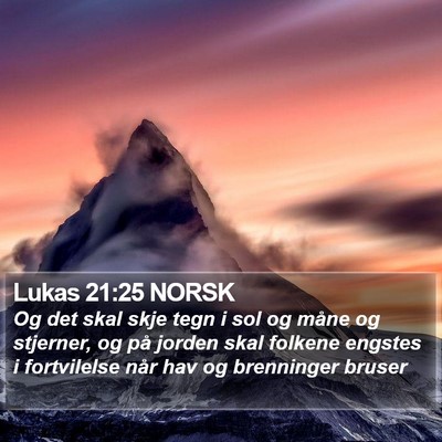 Lukas 21:25 NORSK Bible Verse Image