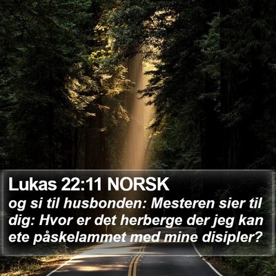 Lukas 22:11 NORSK Bible Verse Image