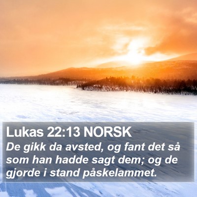 Lukas 22:13 NORSK Bible Verse Image