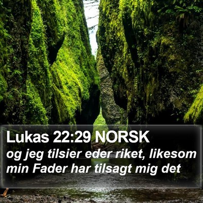 Lukas 22:29 NORSK Bible Verse Image