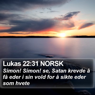 Lukas 22:31 NORSK Bible Verse Image