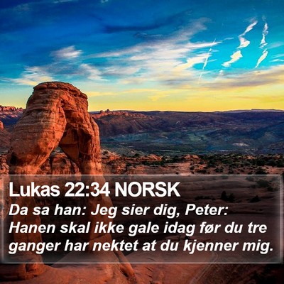 Lukas 22:34 NORSK Bible Verse Image