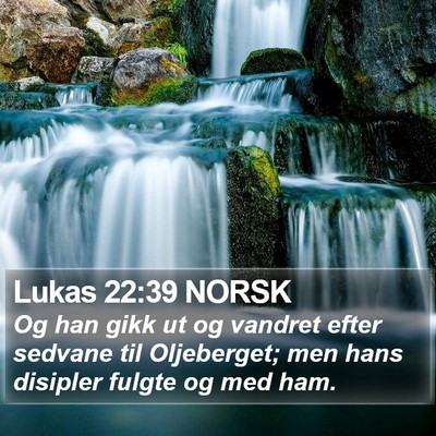Lukas 22:39 NORSK Bible Verse Image